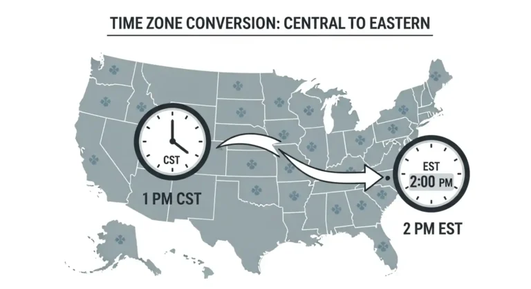1 PM Central to Eastern
