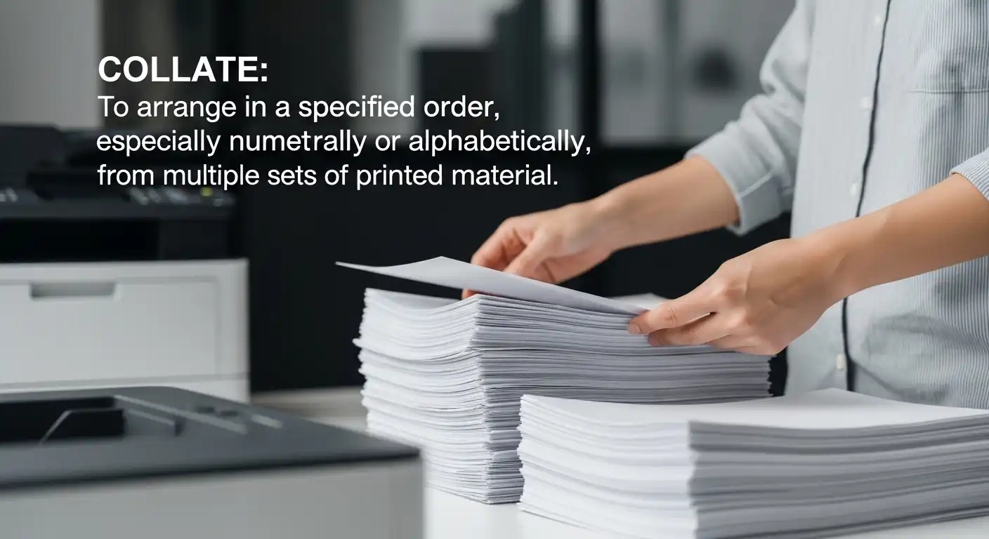 what does collate mean printing