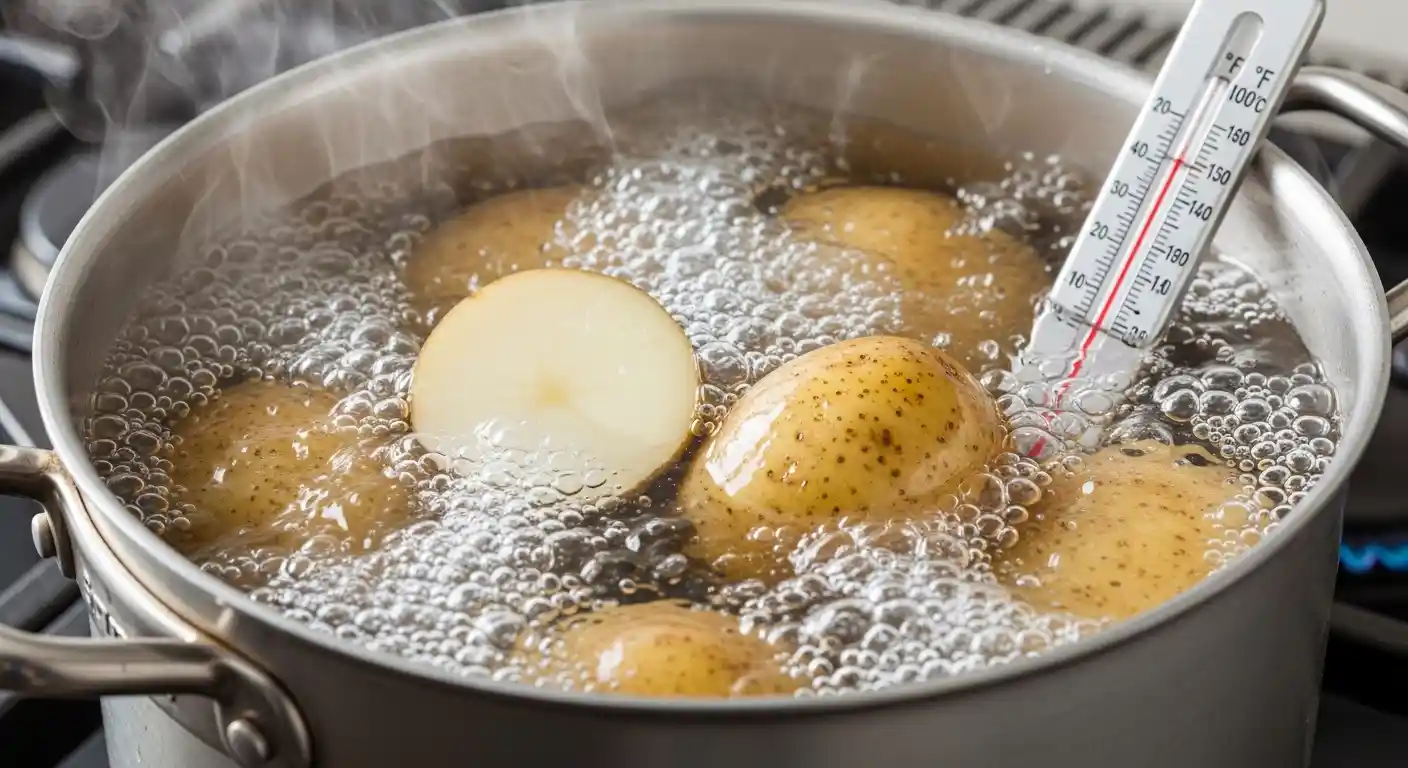 what temperature to boil potatoes